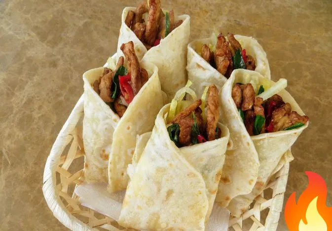 Постер Конвертики с мясом и острой картошкой