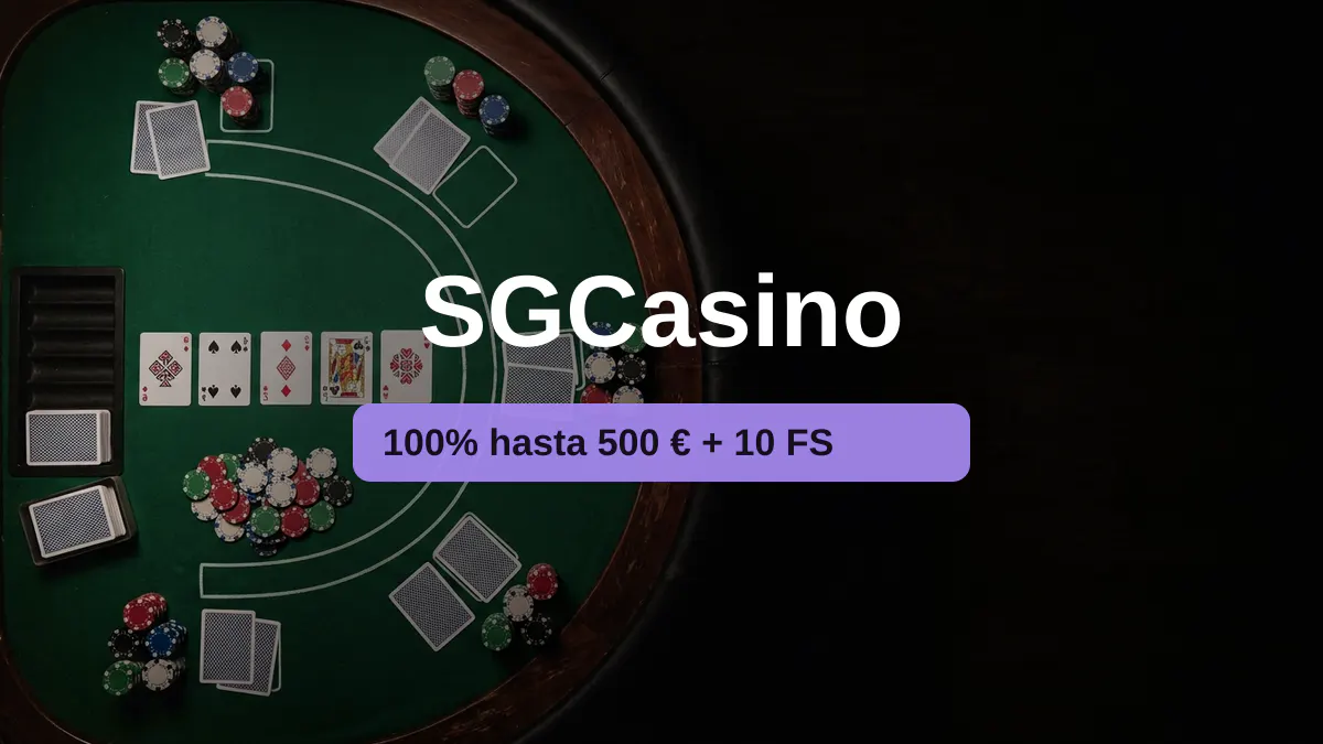 SGCasino — bono de bienvenida 100% hasta 500 € + 10 FS, pagos: Visa, Mastercard, Skrill, Neteller, Revolut SGCasino — bono de bienvenida 100% hasta 500 € + 10 FS, pagos: Visa, Mastercard, Skrill, Neteller, Revolut