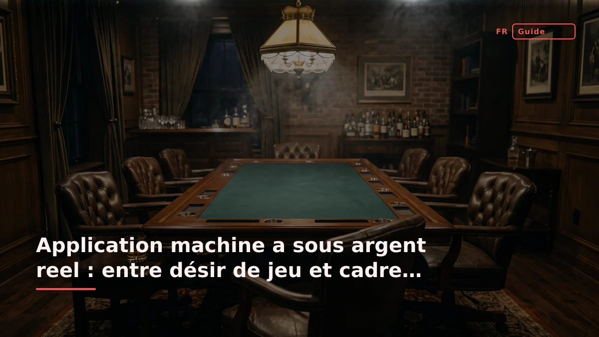 Application machine a sous argent reel : entre désir de jeu et cadre légal strict