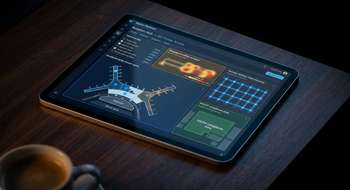 Bastet Platform Dashboard monitoring Airport and Aviation Hub