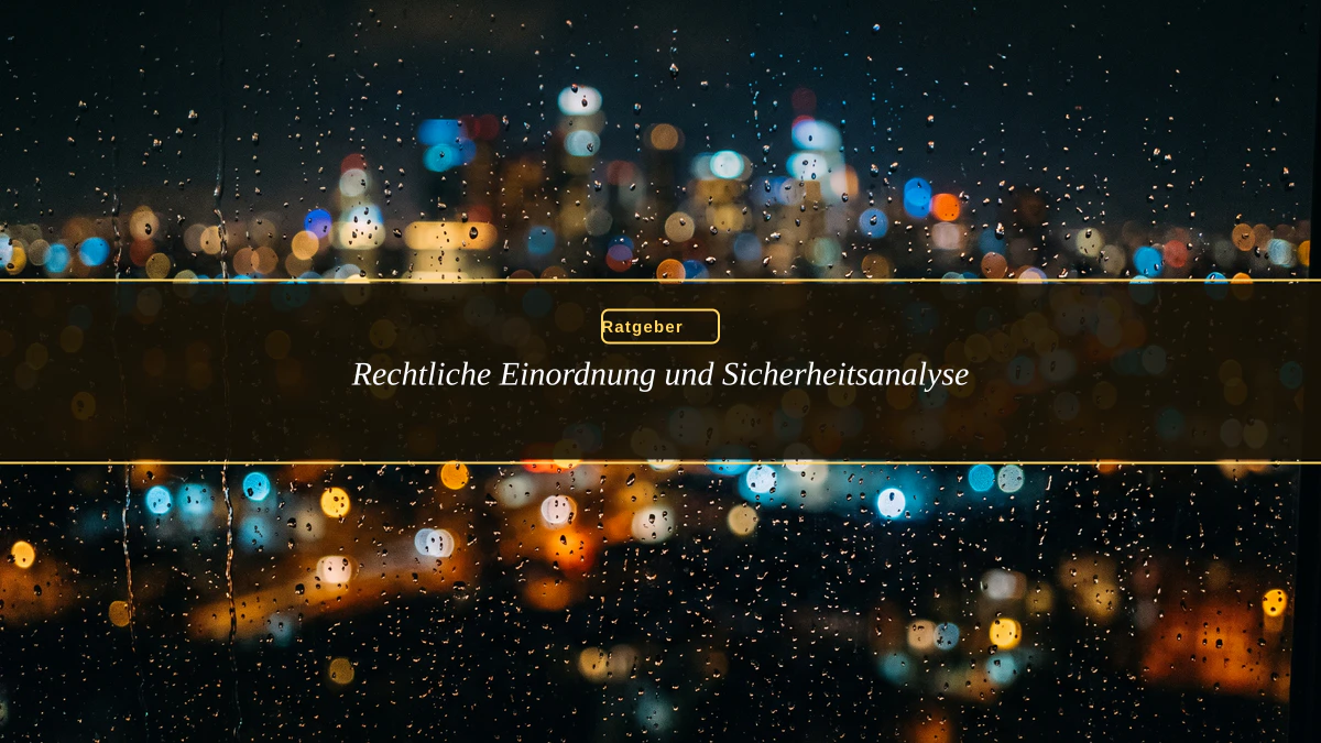 Rechtliche Einordnung und Sicherheitsanalyse