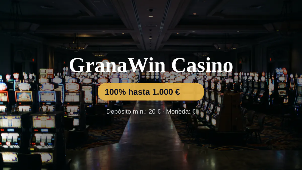 GranaWin Casino — bono de bienvenida 100% hasta 1.000 € + 120 FS, pagos: Visa, Mastercard, Skrill, Neteller, Paysafecard