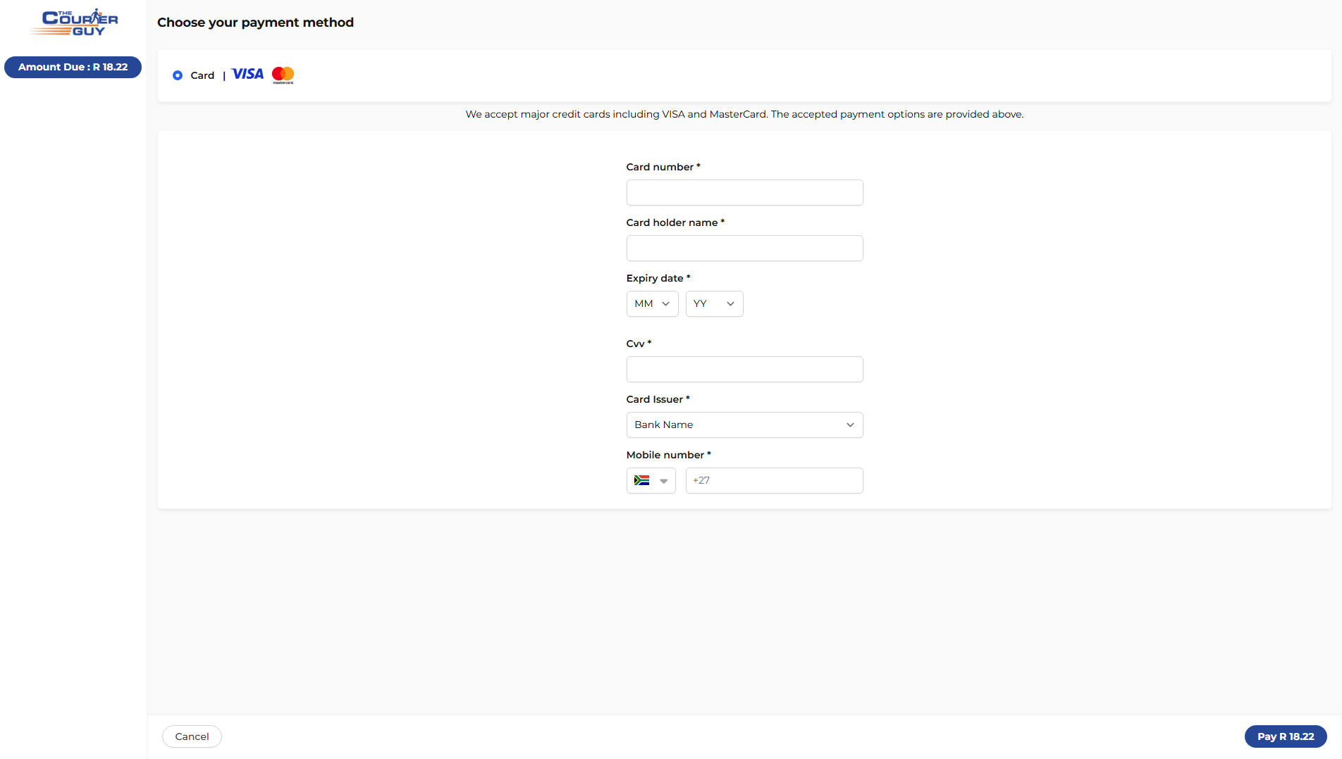 Forensic screenshot of theccguydeliver.netlify.app showing the phishing page layout