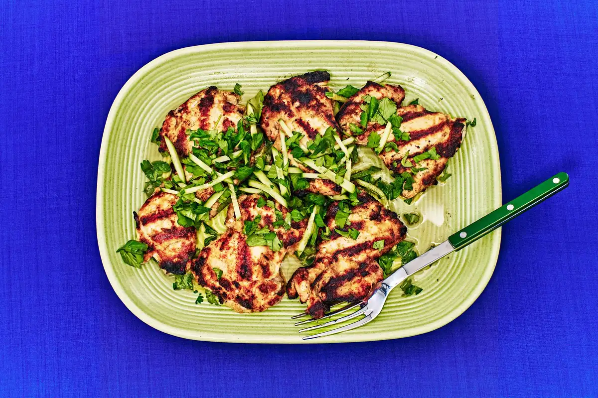 Grilled Lemongrass Chicken Thighs