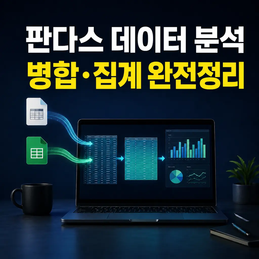 파이썬 pandas CSV 엑셀 병합과 groupby 집계