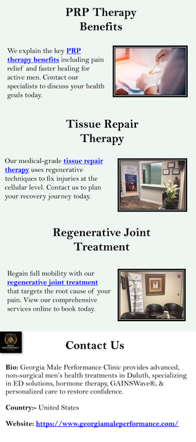 PRP Therapy Benefits