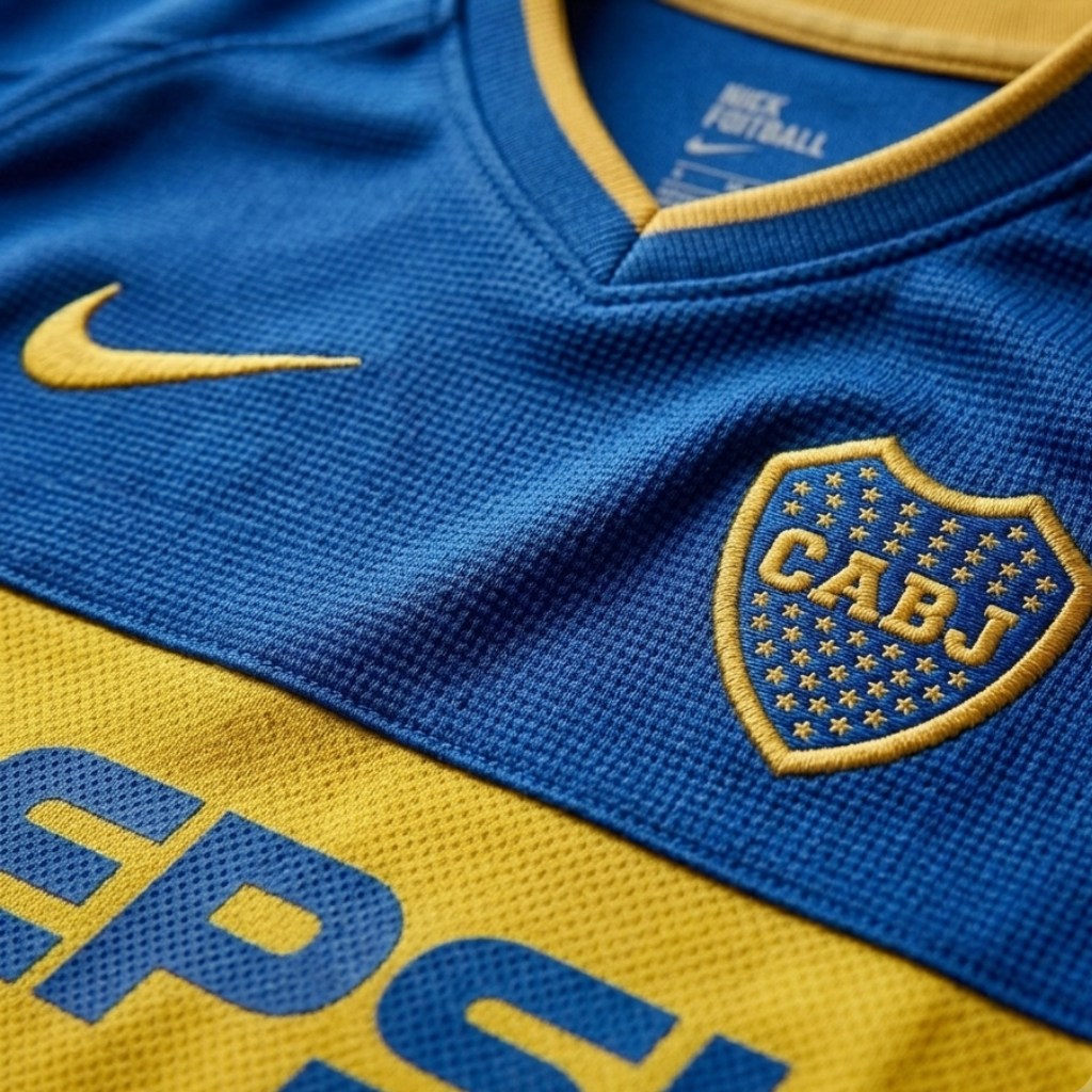 Detalles Remera Retro Boca Juniors