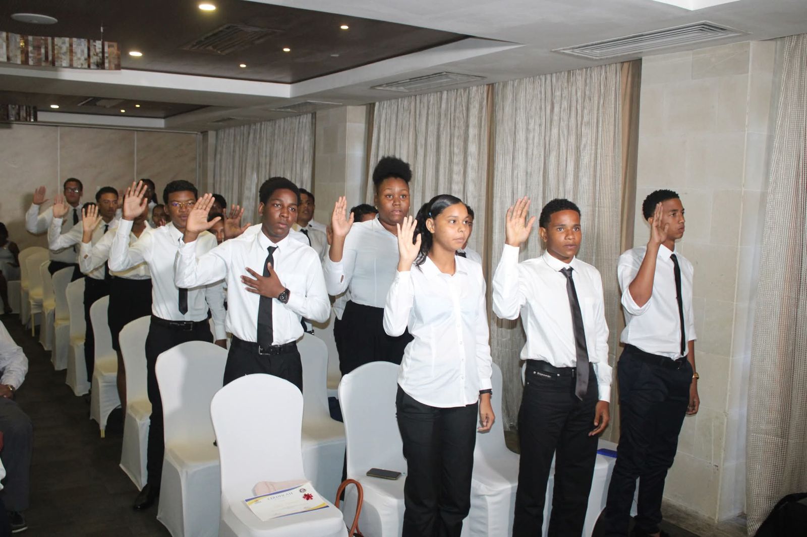 Tyler at the Seychelles National Youth Assembly