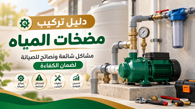 دليل تركيب مضخات المياه
