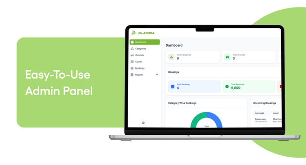 Playora - Multi-Sport Ground & Court Booking Mobile App with Laravel Admin