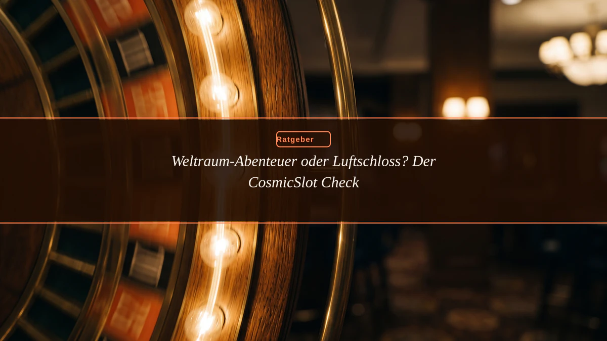 Weltraum-Abenteuer oder Luftschloss? Der CosmicSlot Check
