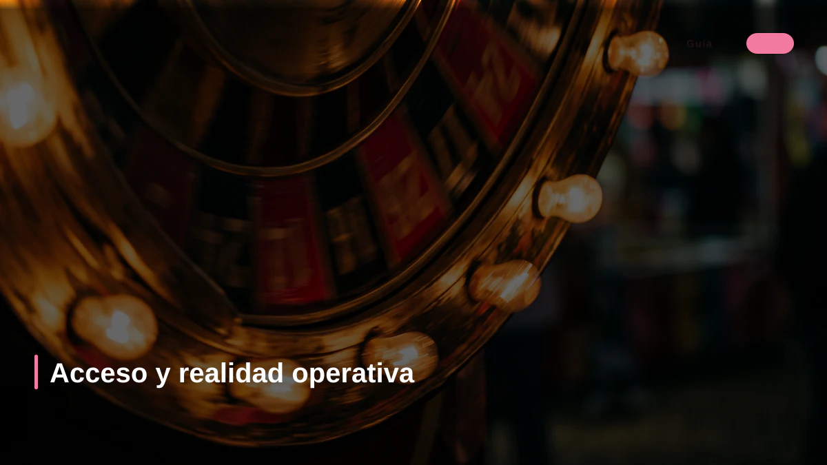 Acceso y realidad operativa