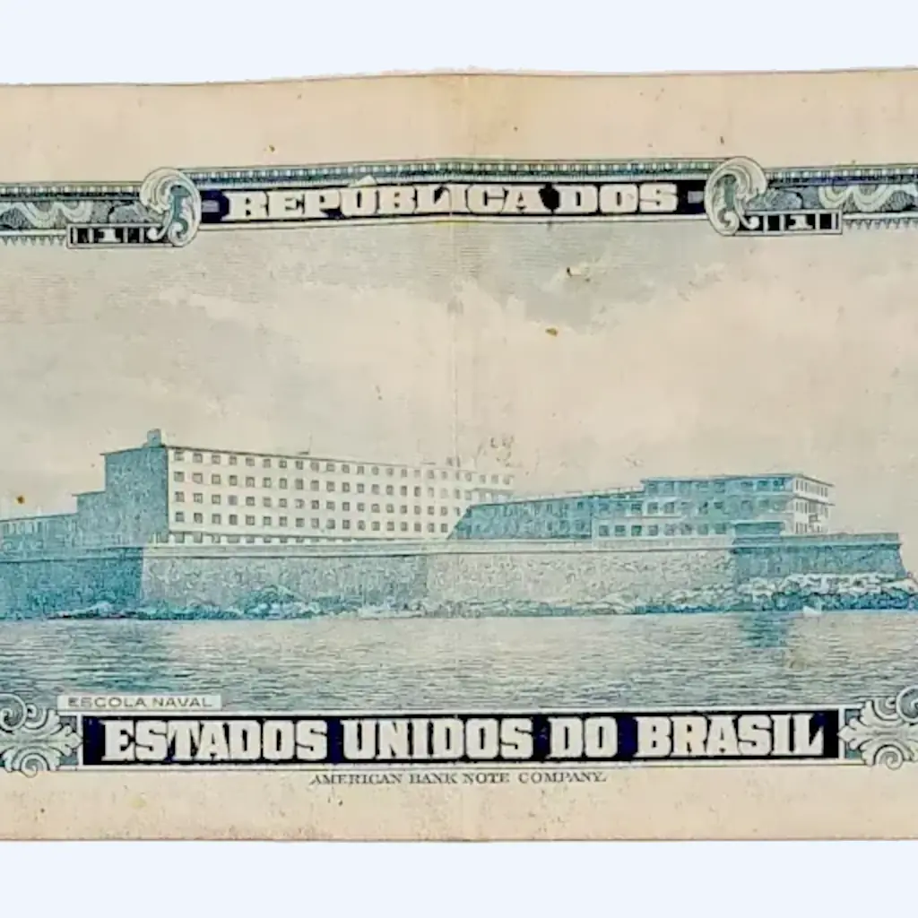 Cédula 1 Cruzeiro 1944 Marquês de Tamandaré – Série 856ª – Sem Autógrafo – Raridade! - Foto 3