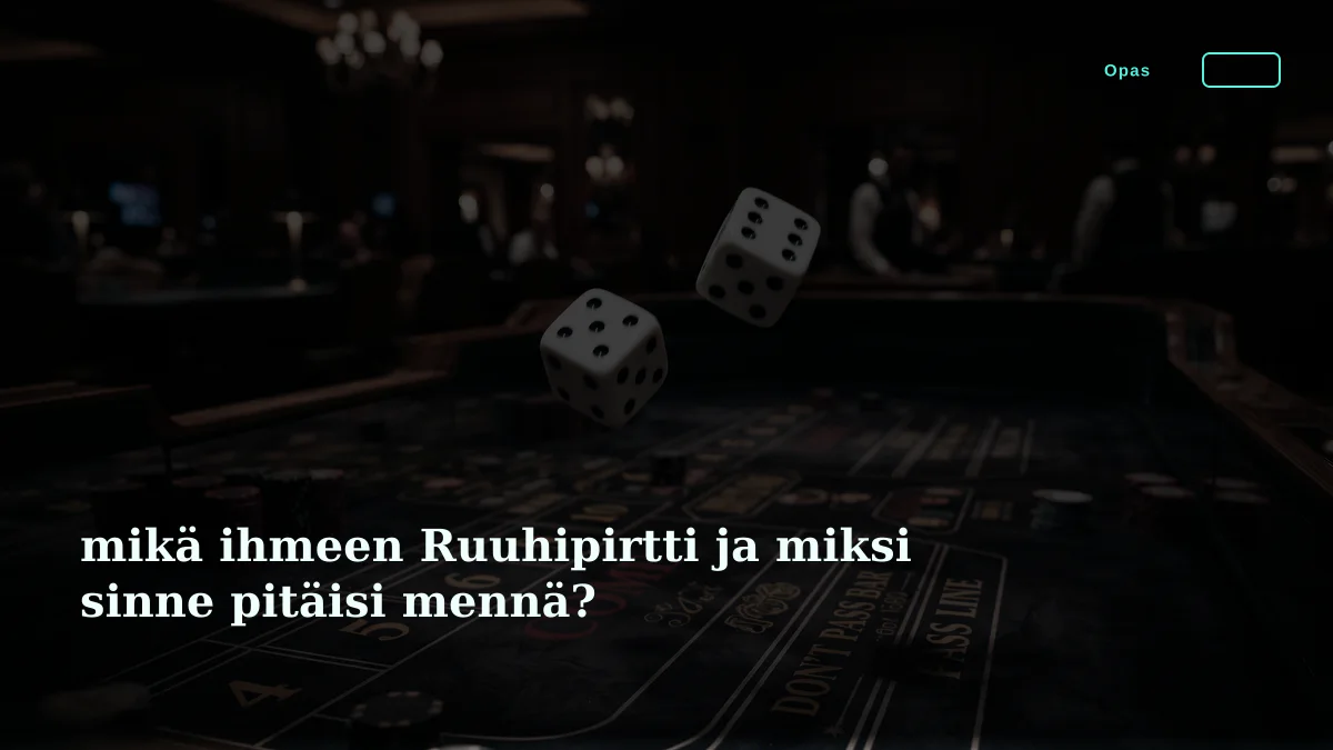 mikä ihmeen Ruuhipirtti ja miksi sinne pitäisi mennä?