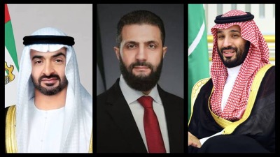 الرئيس الشرع يبحث مستجدات الأوضاع الإقليمية مع نظيره الإماراتي وولي عهد السعودية