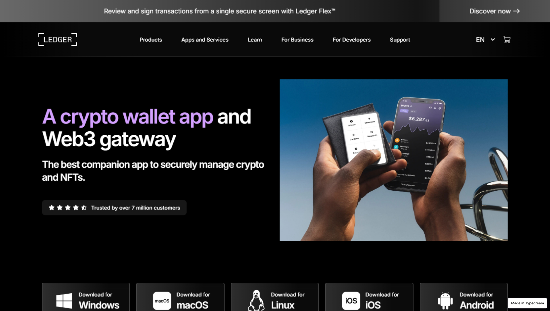en-ledger-wallet-io.typedream.app 的存档截图