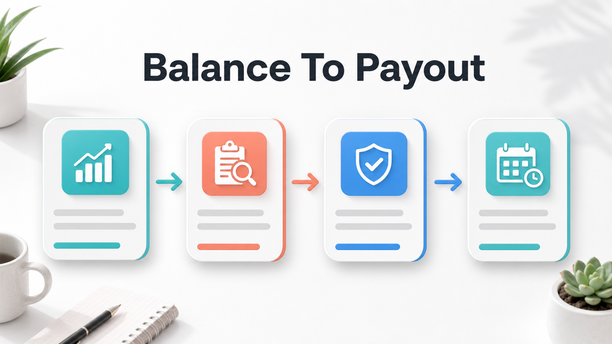 Commission journey from tracked balance to approved payout