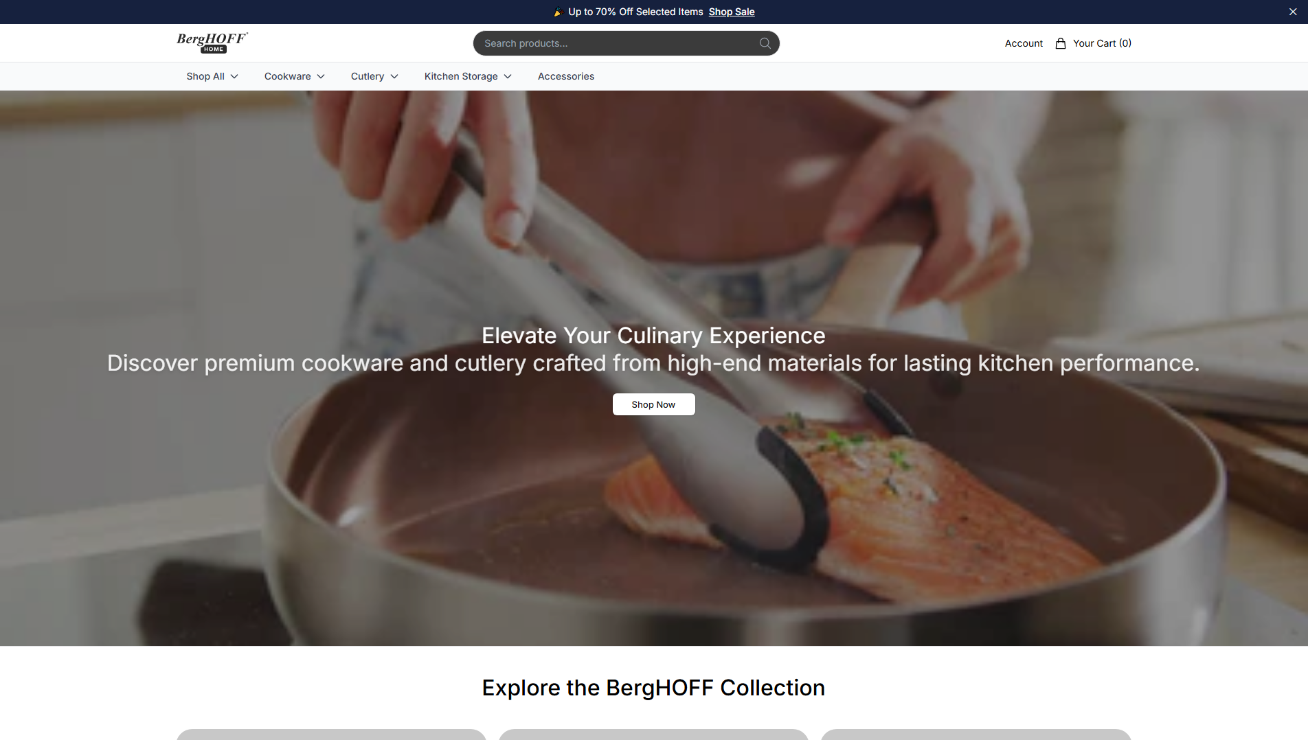 Stored capture of berghoffhomedirect.shop