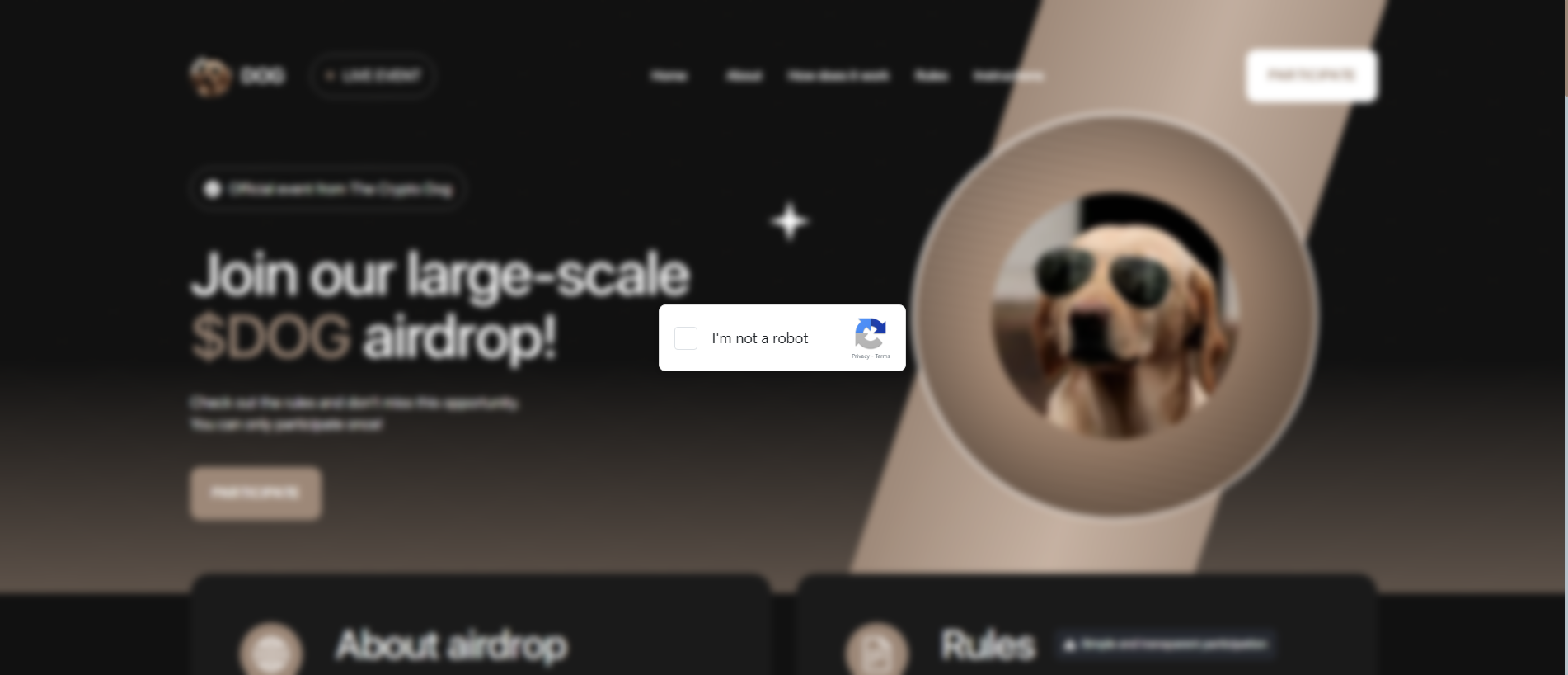 Forensic screenshot of cryptodog.lol showing the phishing page layout