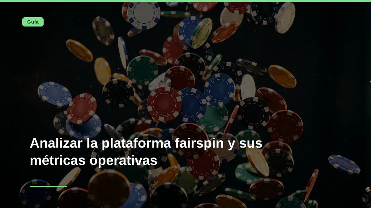 Analizar la plataforma fairspin y sus métricas operativas