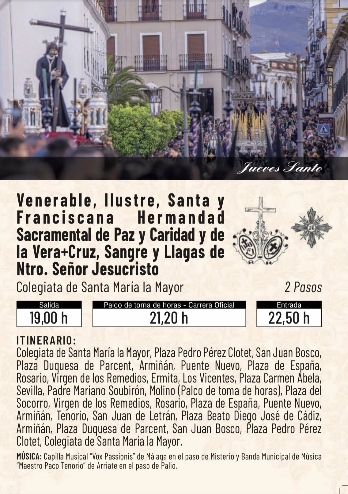 Horarios e Itinerarios de las Procesiones de la Semana Santa de Ronda ...