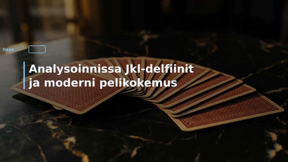 Analysoinnissa Jkl-delfiinit ja moderni pelikokemus 1 Analysoinnissa Jkl-delfiinit ja moderni pelikokemus