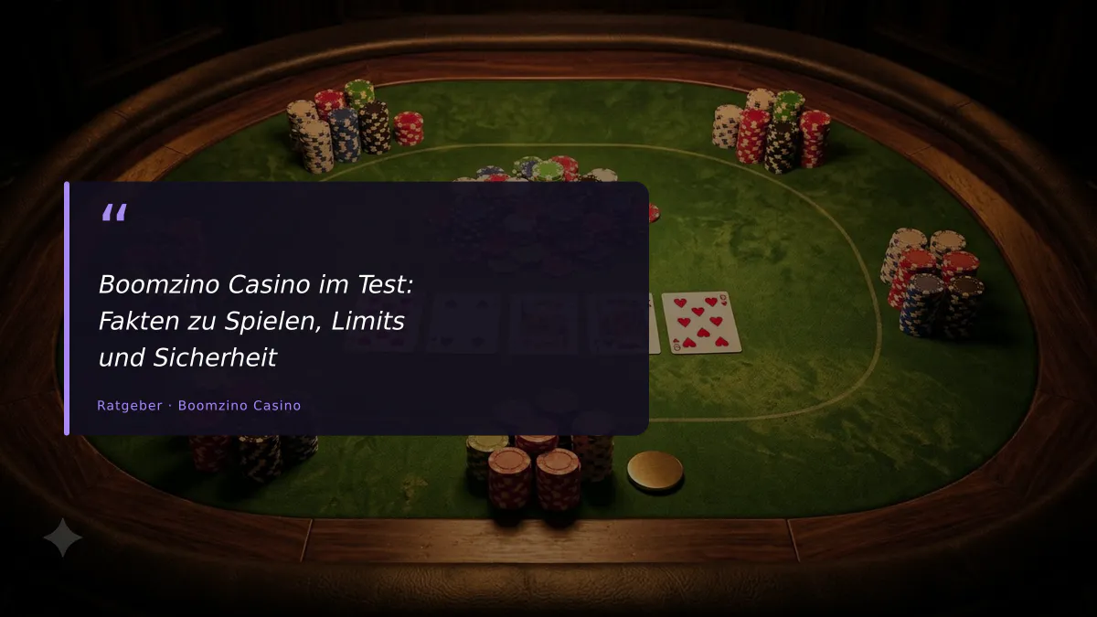 Boomzino Casino im Test: Fakten zu Spielen, Limits und Sicherheit