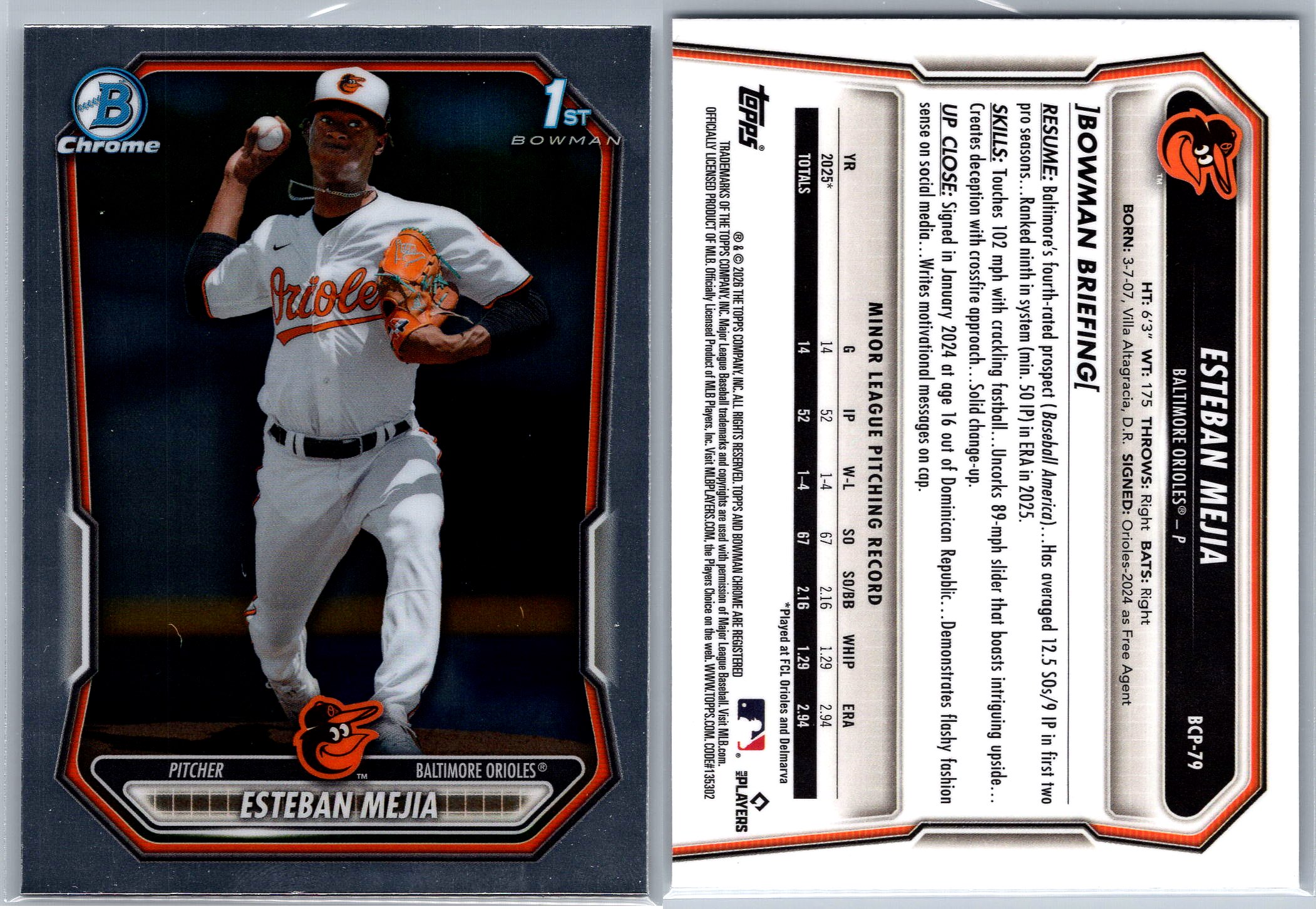 2026 Bowman Baseball ⚾ CHROME PROSPECTS ⚾ You Pick & Complete 