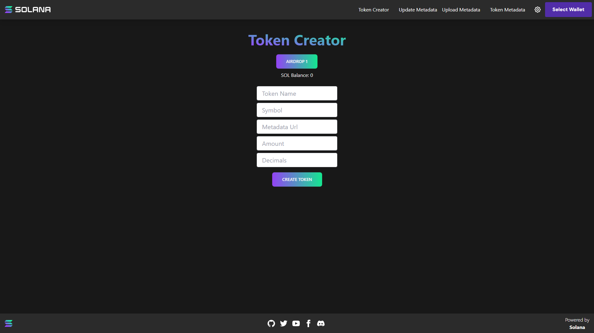 Forensic screenshot of token-creator.justvanbloom.de showing the phishing page layout
