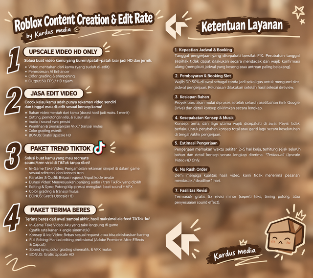 Rate Card KM99