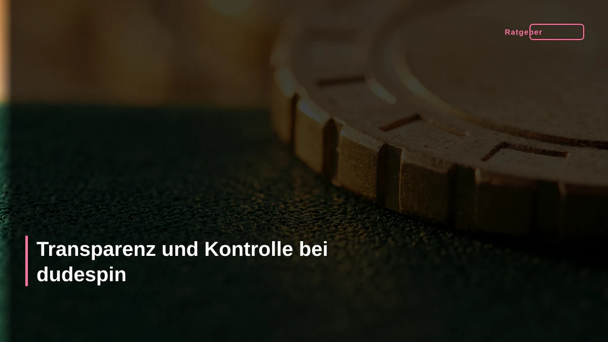 Transparenz und Kontrolle bei dudespin