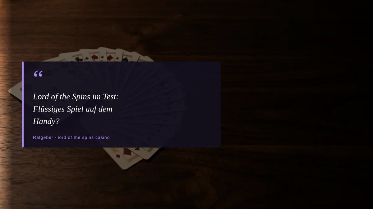 Lord of the Spins im Test: Flüssiges Spiel auf dem Handy?