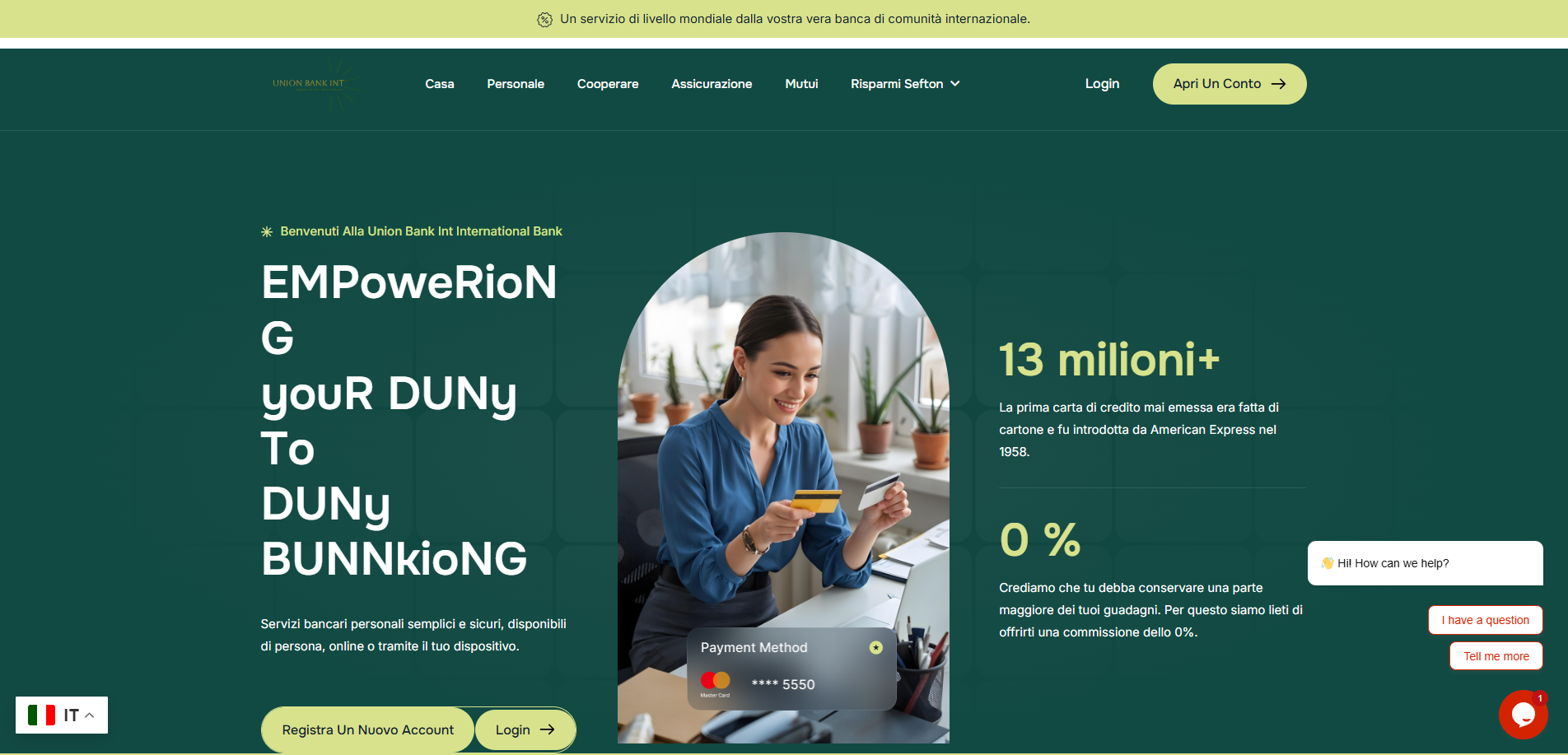 Screenshot of uniobnn.com
