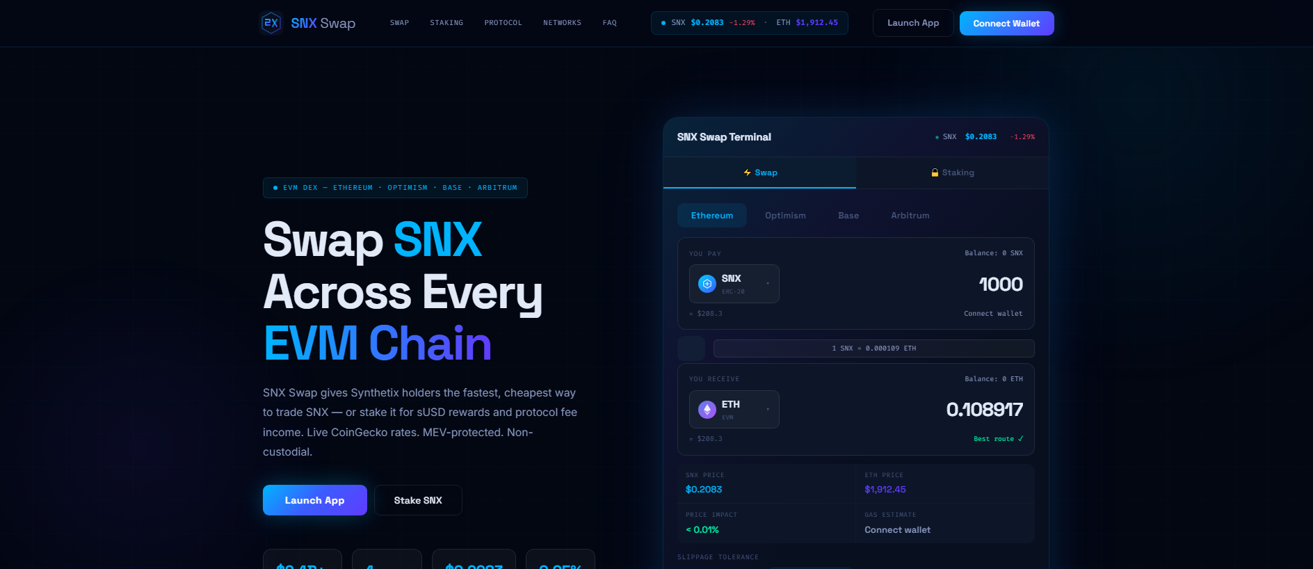 Stored capture of snx-swap.com