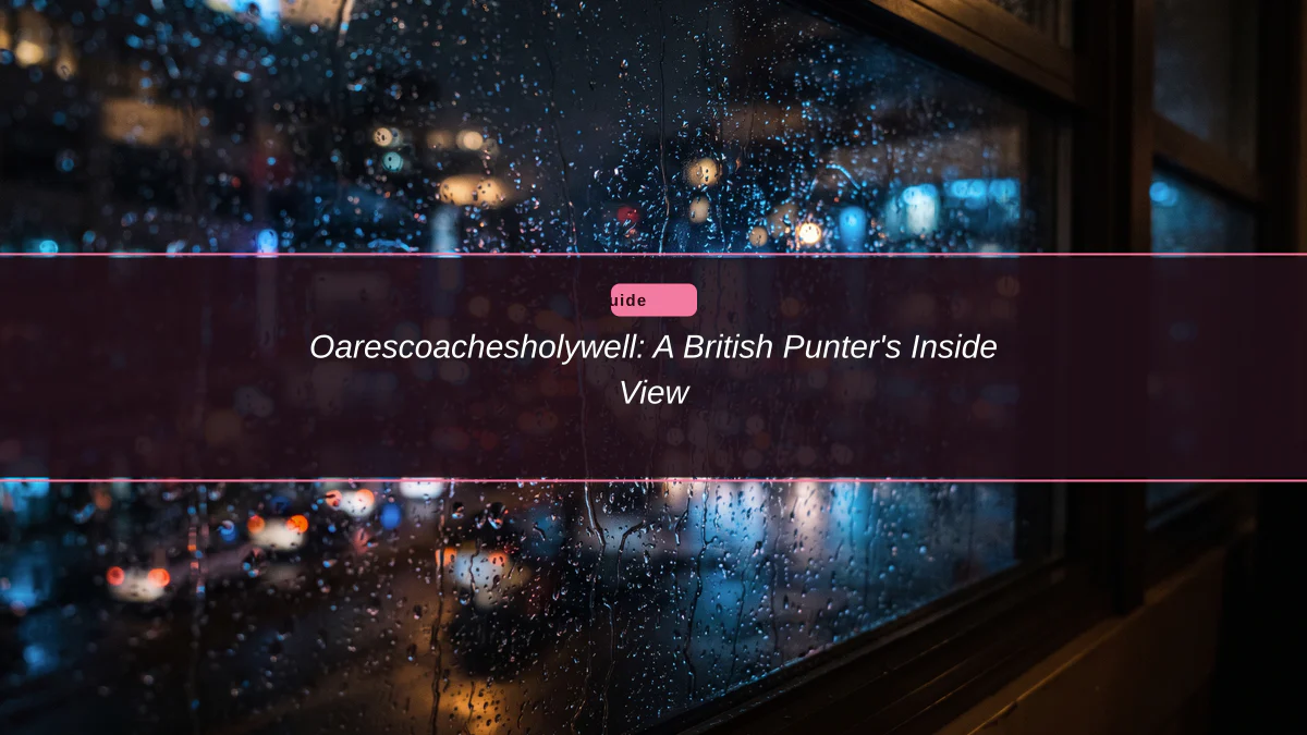 Oarescoachesholywell: A British Punter's Inside View