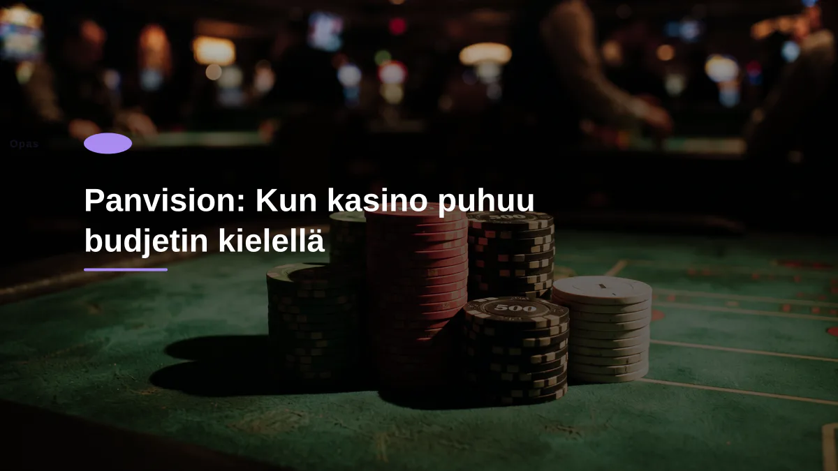 Panvision: Kun kasino puhuu budjetin kielellä