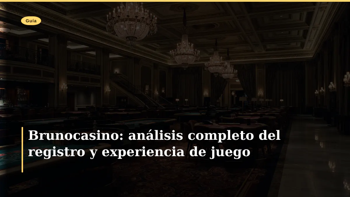 Brunocasino: análisis completo del registro y experiencia de juego