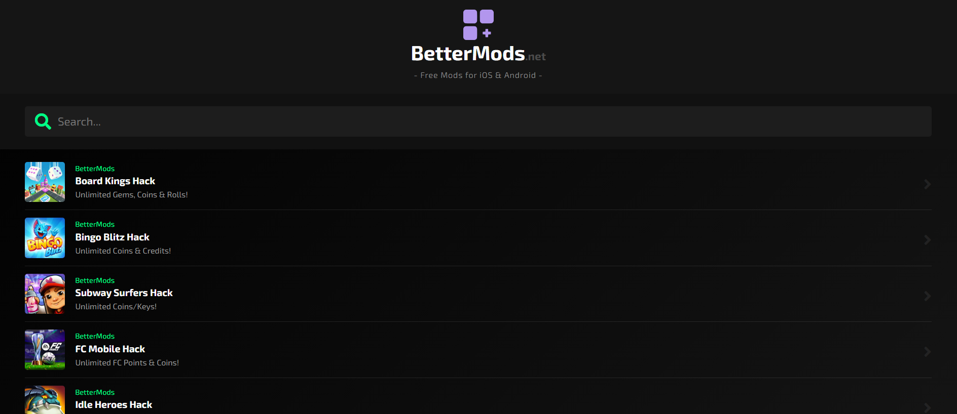 Stored capture of bettermods.net