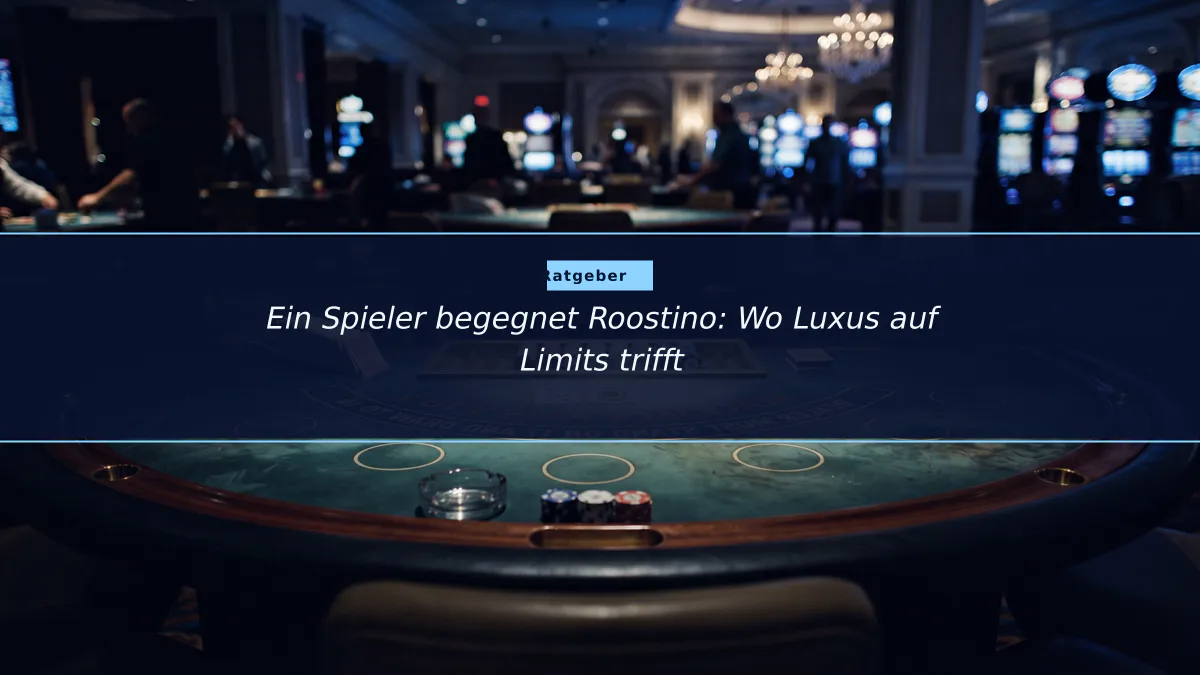 Ein Spieler begegnet Roostino: Wo Luxus auf Limits trifft