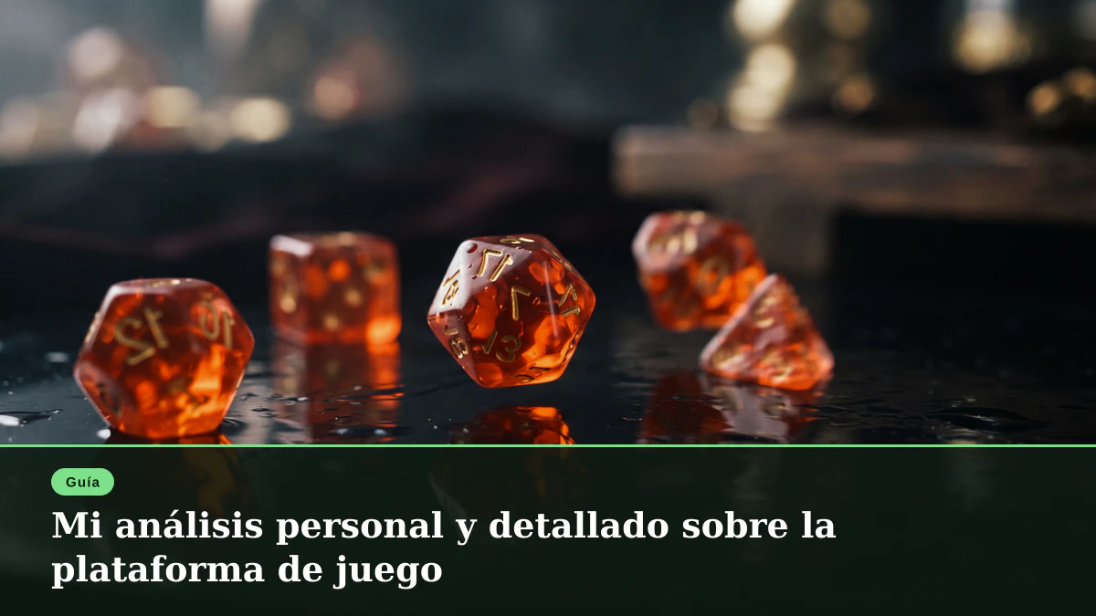 Mi análisis personal y detallado sobre la plataforma de juego