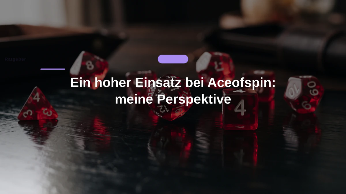 Ein hoher Einsatz bei Aceofspin: meine Perspektive