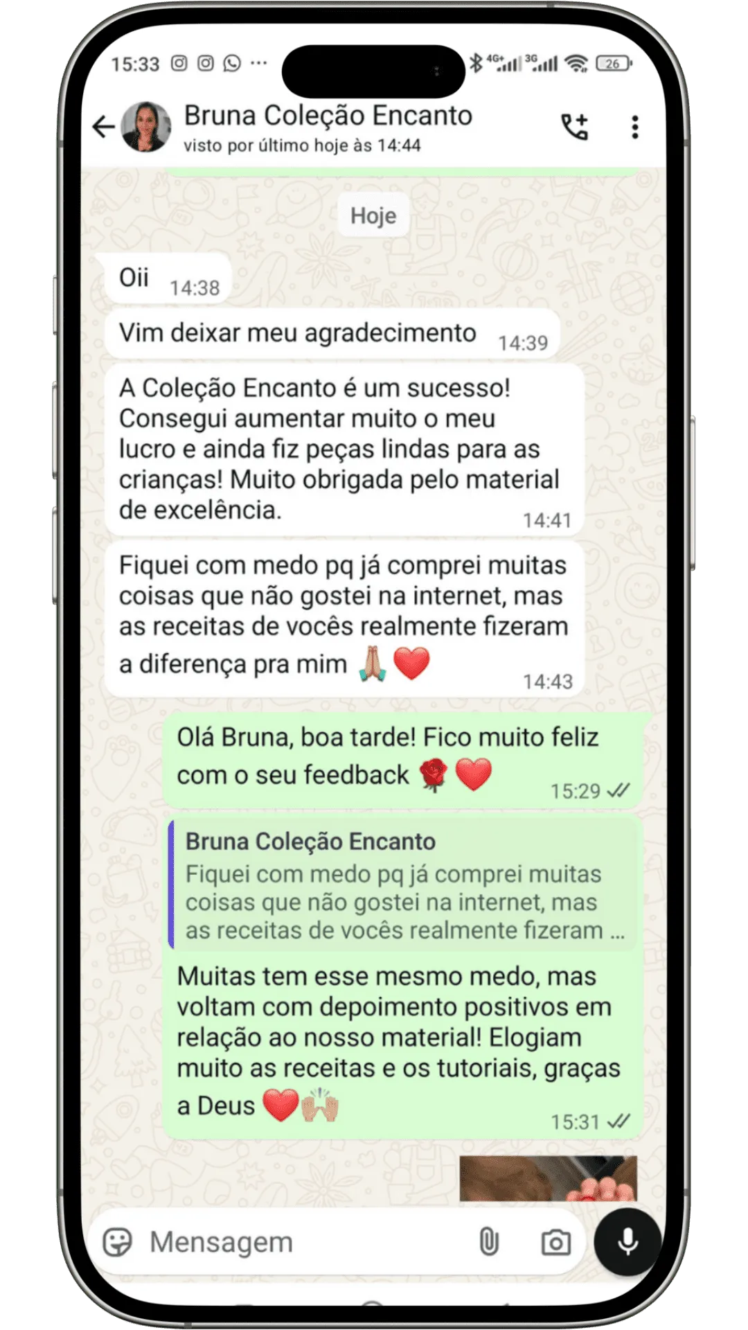 Depoimento de aluna 4