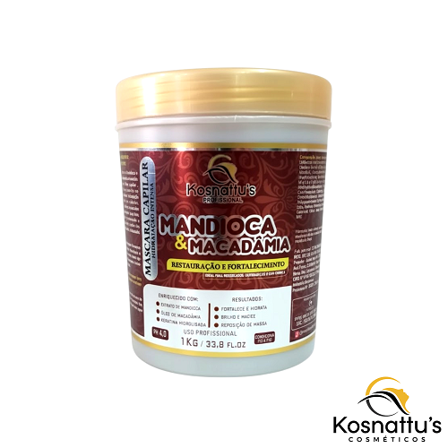 MASCARA MANDIOCA E MACADAMIA 1KG KOSNATTU'S