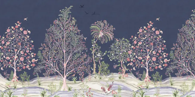 summergarden colbaltblue fullmural.webp