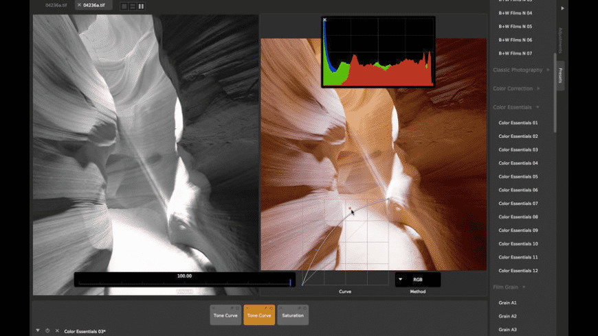CameraBag Photo Mac — realtime filter preview with layered adjustments and photographic controls