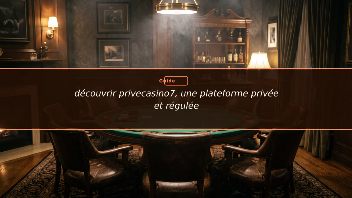 découvrir privecasino7, une plateforme privée et régulée
