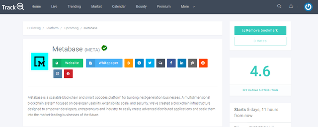Review bookmark Track ICO