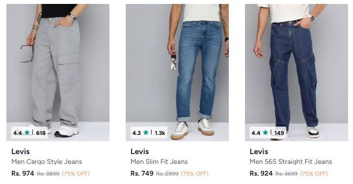 Levis Jeans Flipkart – Best Deal Get 75% OFF Today