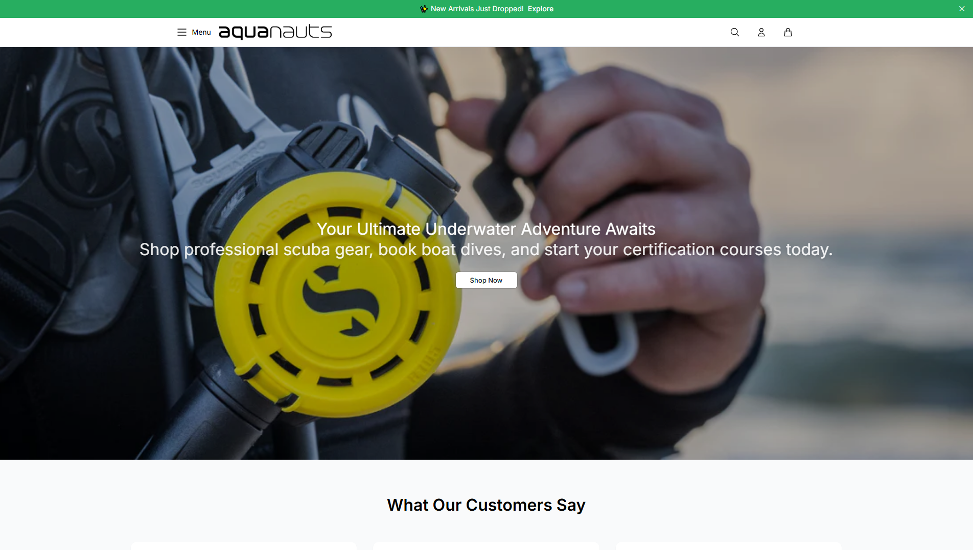 Stored capture of aquanautssports.shop