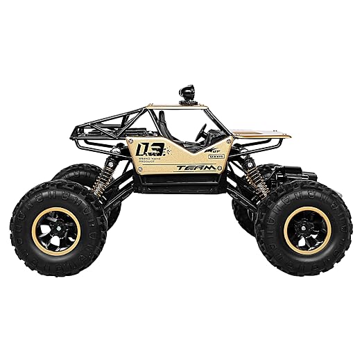 1:16 2.4G Remote Control Rock Crawler Alloy Gold 7Y+ | Alloy monster rock crawler, 2.4G remote control, 1:16 scale, gold finish, built for kids ages 7 years and up photo 3